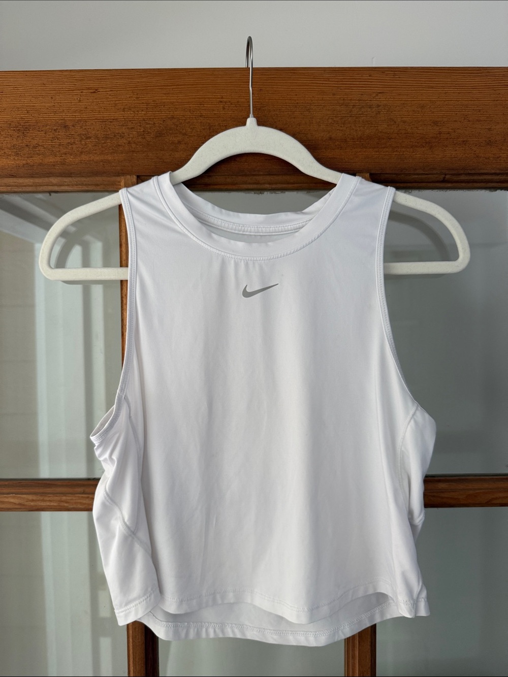 Set of 3 Nike Cropped Athletic Tanks with Silver Swoosh